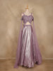 Lavender Floral Sequins Embroidered Metallic Crepe Lehenga
