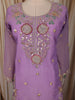 Lavender Floral Sequins and Beads Embroidered Design Tissue Organza Palazzo Suit with Dupatta