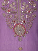 Lavender Floral Sequins and Beads Embroidered Design Tissue Organza Palazzo Suit with Dupatta