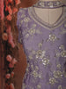 Lavender Floral Sequins and Beads Embroidered Design Tissue Silk Palazzo Suit with Choker Dupatta