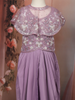 Lavender Floral Sequins and Beads Embroidered Net Lehenga