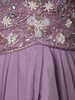 Lavender Floral Sequins and Beads Embroidered Net Lehenga