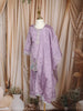 Lavender Floral Thread and Sequins Embroidered Design Tissue Silk Kids Palazzo Suit