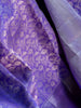 Lavender Floral Woven Pure Kanchipuram Silk Saree - Diadem