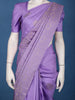 Lavender Floral Woven Pure Kanchipuram Silk Saree