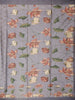Lavender Grey Floral Printed Design Semi Tussar Fancy Saree with Floral Border