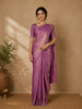 Lavender Leaf Motif Banarasi Silk Saree