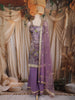 Lavender Mirror and Sequin Embroidered Design Georgette Palazzo Suit with Dupatta