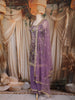 Lavender Mirror and Sequin Embroidered Design Georgette Palazzo Suit with Dupatta