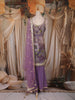 Lavender Mirror and Sequin Embroidered Design Georgette Palazzo Suit with Dupatta