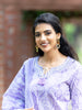 Lavender Paisley Printed Cotton Salwar Suit