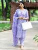 Lavender Paisley Printed Cotton Salwar Suit