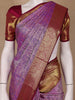 Lavender Paisley Woven Pure Kanchipuram Silk Saree - Diadem