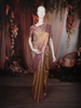 Lavender Paisley Zari Woven Design Pure Kanchipuram Silk Saree with Zari Border