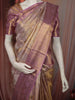 Lavender Paisley Zari Woven Design Pure Kanchipuram Silk Saree with Zari Border