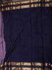 Lavender Purple Vertical Striped and Butta Zari Woven Design Pure Kanchipuram Silk Saree with Contrast Zari Border