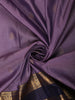 Lavender Purple Vertical Striped and Butta Zari Woven Design Pure Kanchipuram Silk Saree with Contrast Zari Border