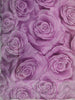 Lavender Rose Floral Printed Chiffon Saree with Stone Embellished Scallop Border