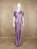 Lavender Satin Saree with Designer Border