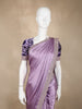 Lavender Satin Saree with Designer Border