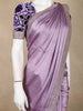 Lavender Satin Saree with Designer Border