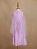 Lavender Sequin And Bead Embroidered Kids Georgette Palazzo Suit With Tassel Dupatta