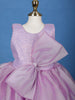 Lavender Sequin Embellished Party Wear Net Frock with Oversized Bow - Diadem