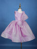 Lavender Sequin Embellished Party Wear Net Frock with Oversized Bow - Diadem