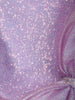 Lavender Sequin Embellished Party Wear Net Frock with Oversized Bow - Diadem