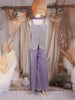 Lavender Sequins Design Organza Palazzo Suit with Choker Dupatta