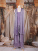 Lavender Sequins Design Organza Palazzo Suit with Choker Dupatta