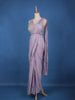 Lavender Solid Design Satin Ready To Wear Saree with Designer Blouse - Diadem