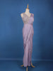 Lavender Solid Design Satin Ready To Wear Saree with Designer Blouse - Diadem