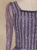 Lavender Sequins Embellished Design Net Ball Gown with Full Sleeves