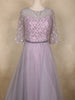 Lavender Sequins Embellished Design Net Gown
