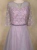 Lavender Sequins Embellished Design Net Gown