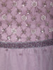 Lavender Sequins Embellished Design Net Gown