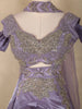 Lavender Sequins Embroidered Design Organza Bridesmaid Lehenga
