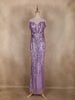 Lavender Sequins Embroidered Mermaid Net Gown