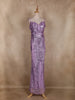 Lavender Sequins Embroidered Mermaid Net Gown