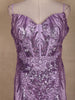Lavender Sequins Embroidered Mermaid Net Gown