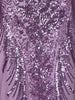 Lavender Sequins Embroidered Mermaid Net Gown