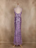 Lavender Sequins Embroidered Mermaid Net Gown