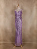 Lavender Sequins Embroidered Mermaid Net Gown