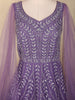 Lavender Sequins Embroidered Net Gown with Dupatta