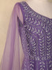 Lavender Sequins Embroidered Net Gown with Dupatta