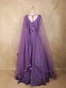 Lavender Sequins Embroidered Net Gown with Dupatta