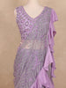 Lavender Sequins Embroidery Net Lehenga