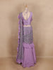 Lavender Sequins Embroidery Net Lehenga