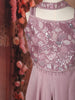 Lavender Sequins and Beads Embroidered Design Crepe Kids Palazzo Suit